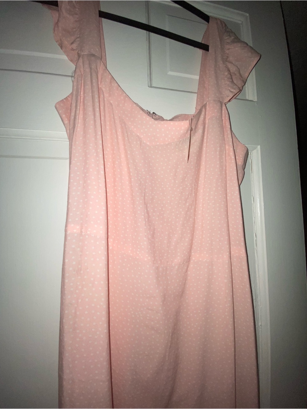 LOFT Pink Ruffle Strap Dress - Picture 2 of 5